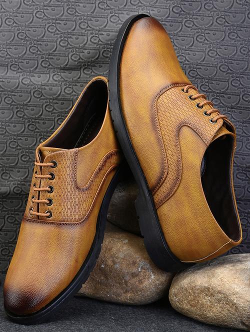 men tan lace-up oxfords - 21698812 - Very Small Image - 1