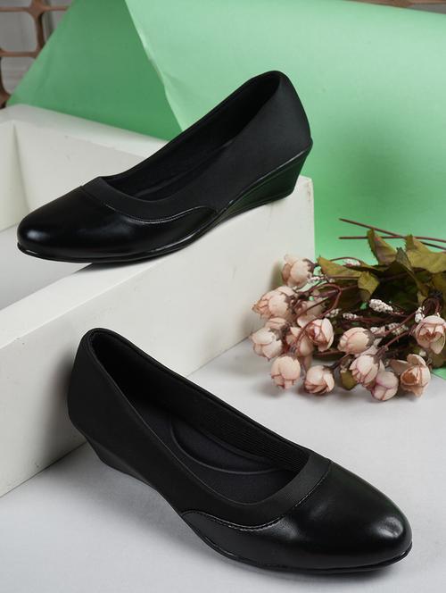 black synthetic slip on formal shoes - 21699080 - Very Small Image - 1