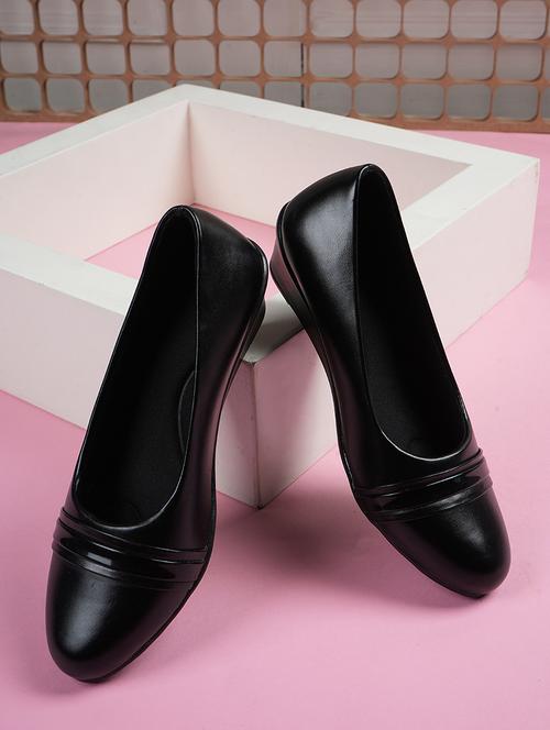 black synthetic slip on formal shoes - 21699133 - Very Small Image - 1