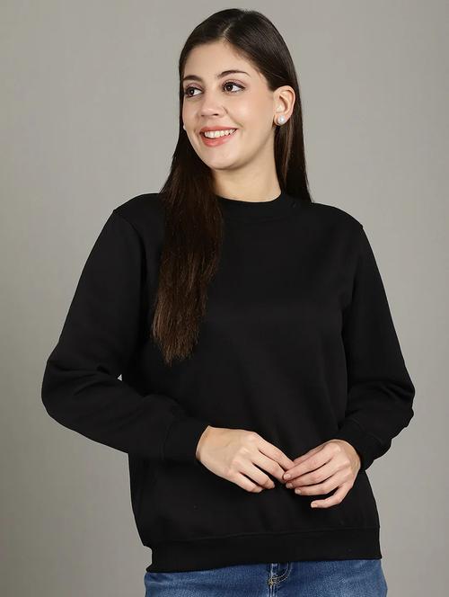 women long sleeves plain sweatshirt - 21699535 - Very Small Image - 1