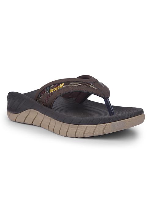 men brown slip on flip flop - 21699762 - Very Small Image - 1