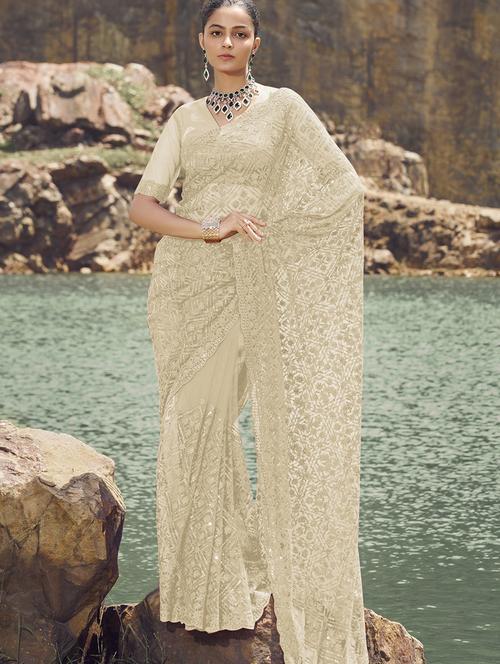 women all over sequins & embroidery work saree with blouse - 21700174 - Very Small Image - 1