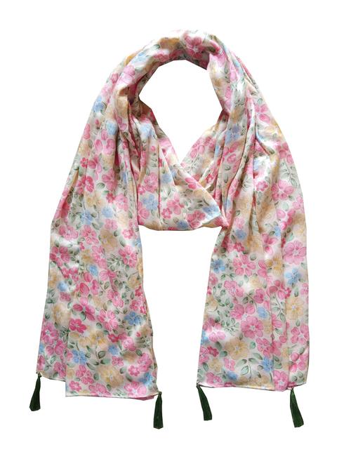 women multi color floral printed scarf - 21701855 - Very Small Image - 1