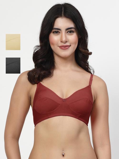 women pack of 3 solid bra combo - 21701865 - Very Small Image - 1