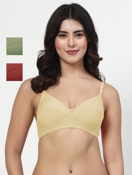 women pack of 3 solid bra combo - 21701907 - Very Small Image - 1