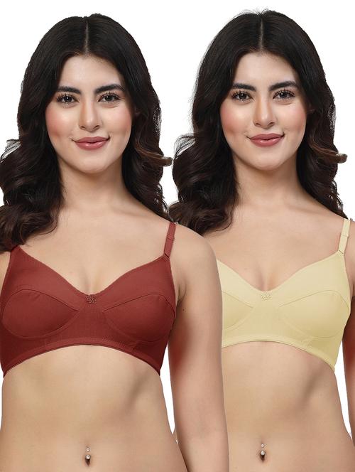 women pack of 2 solid bra combo - 21701936 - Very Small Image - 1