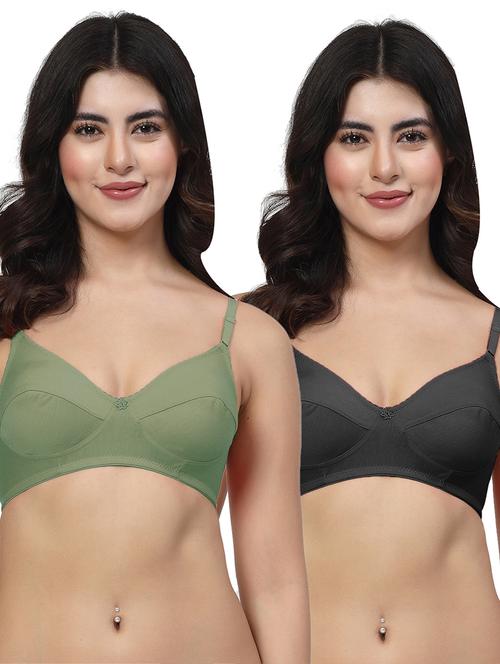 women pack of 2 solid bra combo - 21701945 - Very Small Image - 1