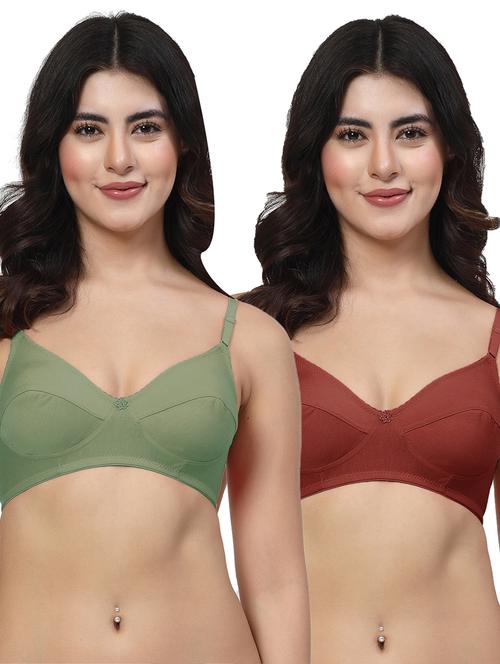 women pack of 2 solid bra combo - 21701947 - Very Small Image - 1