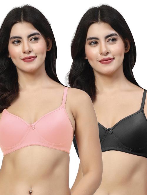 women pack of 2 solid bra combo - 21702984 - Very Small Image - 1