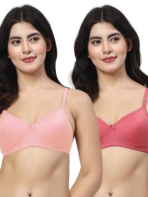 women pack of 2 solid bra combo - 21702987 - Very Small Image - 1