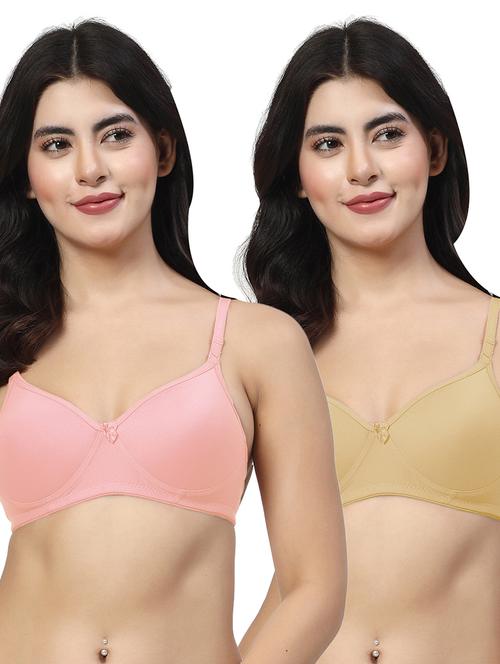 women pack of 2 solid bra combo - 21702989 - Very Small Image - 1