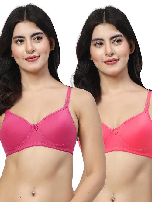 women pack of 2 solid bra combo - 21702991 - Very Small Image - 1