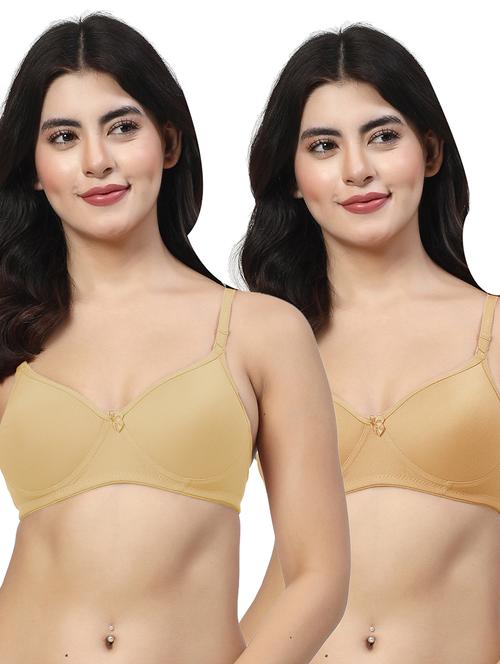 women pack of 2 solid bra combo - 21703000 - Very Small Image - 1