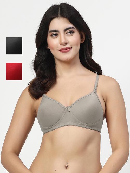 women pack of 3 solid bra combo - 21703008 - Very Small Image - 1