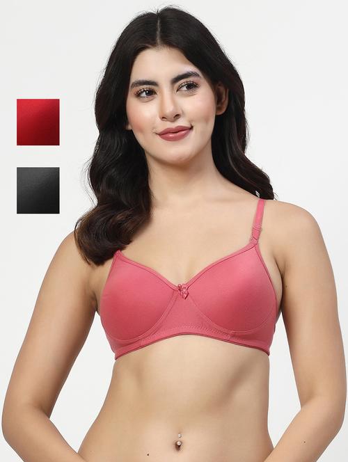 women pack of 3 solid bra combo - 21703009 - Very Small Image - 1