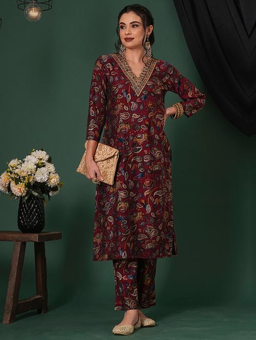women printed kurta pant set - 21704438 - Very Small Image - 1