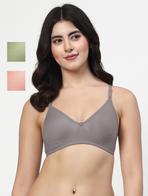 women pack of 3 solid t-shirt bra - 21704790 - Very Small Image - 1