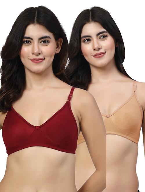 women pack of 2 solid t-shirt bra - 21704827 - Very Small Image - 1