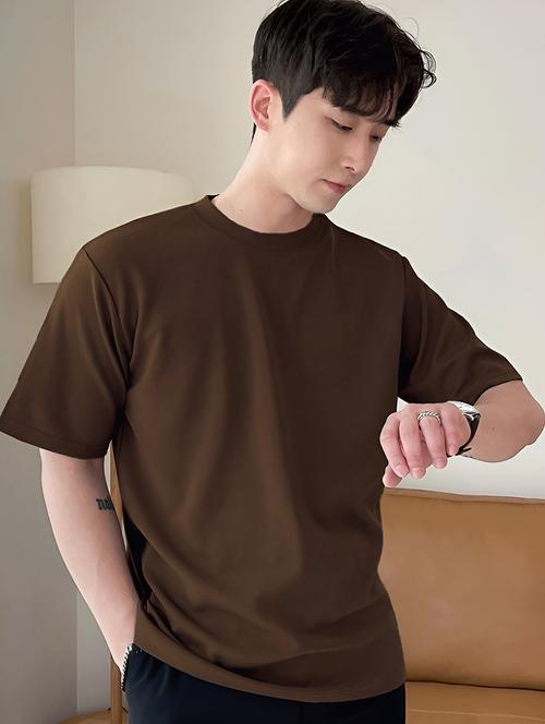 men short sleeves plain t-shirt - 21705060 - Very Small Image - 1