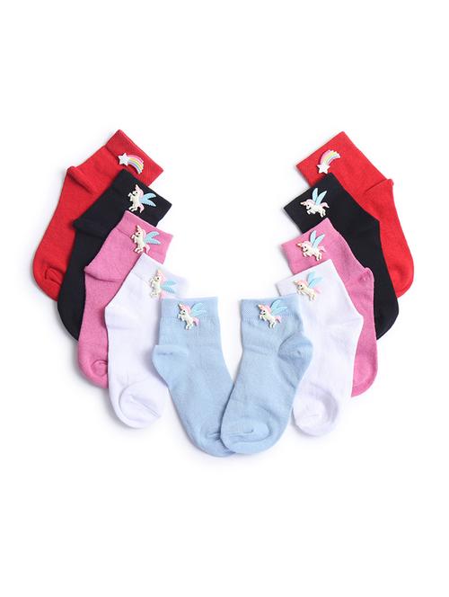 kids solid ankle length socks combo - 21706182 - Very Small Image - 1