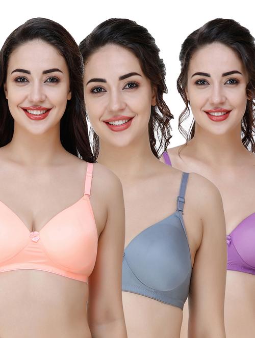 women pack of 3 solid t-shirt bra - 21706252 - Very Small Image - 1