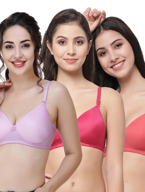 women pack of 3 solid t-shirt bra - 21706282 - Very Small Image - 1