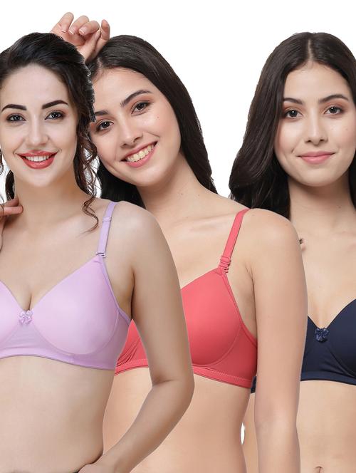 women pack of 3 solid t-shirt bra - 21706283 - Very Small Image - 1