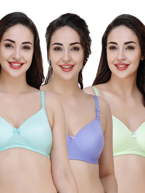 women pack of 3 solid t-shirt bra - 21706299 - Very Small Image - 1