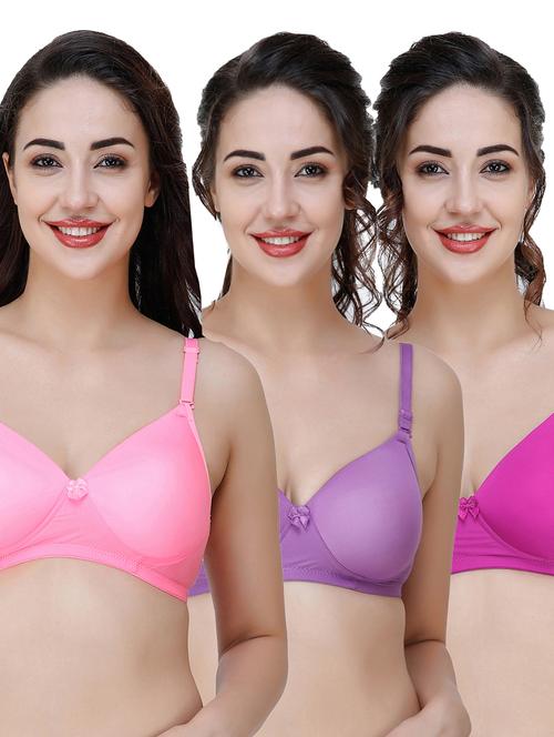 women pack of 3 solid t-shirt bra - 21706313 - Very Small Image - 1