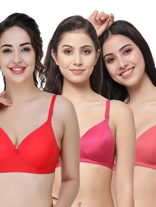 women pack of 3 solid t-shirt bra - 21706342 - Very Small Image - 1