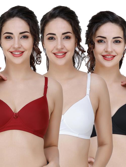 women pack of 3 solid t-shirt bra - 21706355 - Very Small Image - 1