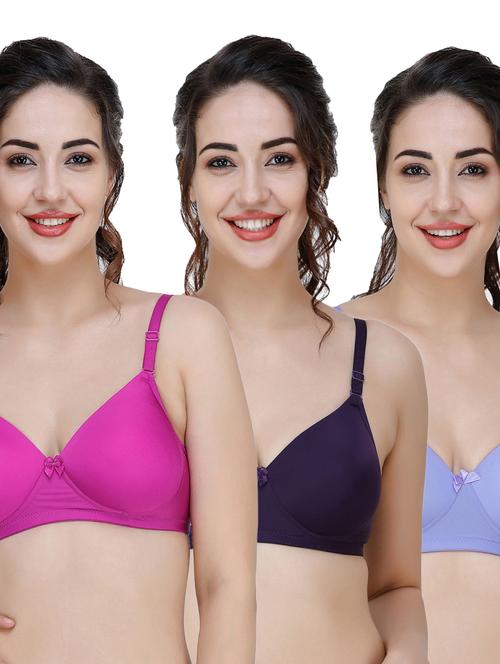 women pack of 3 solid t-shirt bra - 21706418 - Very Small Image - 1
