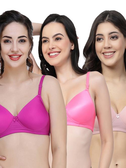 women pack of 3 solid t-shirt bra - 21706425 - Very Small Image - 1