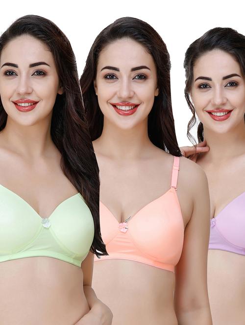 women pack of 3 solid t-shirt bra - 21706527 - Very Small Image - 1