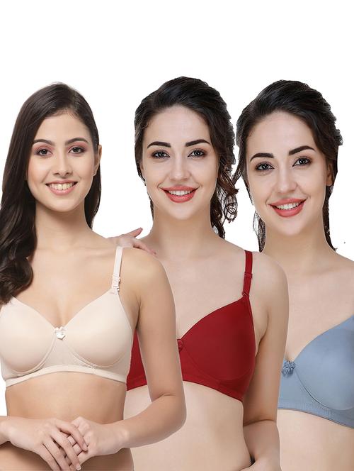 women pack of 3 solid t-shirt bra - 21706552 - Very Small Image - 1
