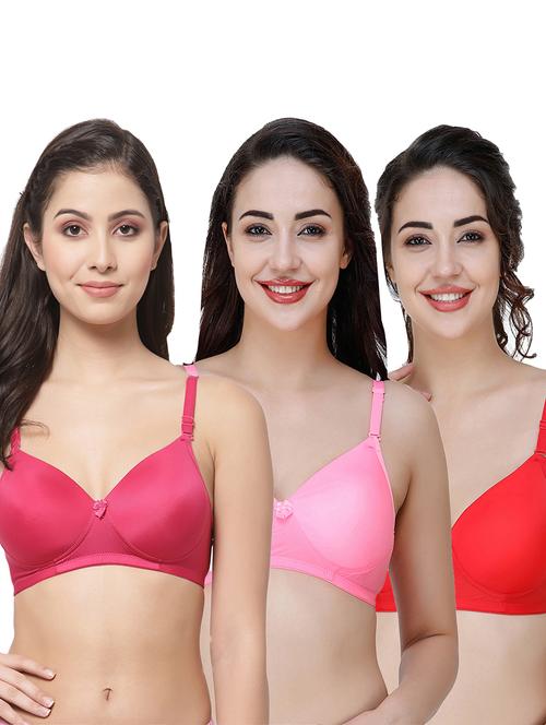 women pack of 3 solid t-shirt bra - 21706570 - Very Small Image - 1