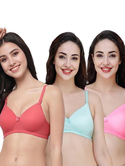 women pack of 3 solid t-shirt bra - 21706589 - Very Small Image - 1