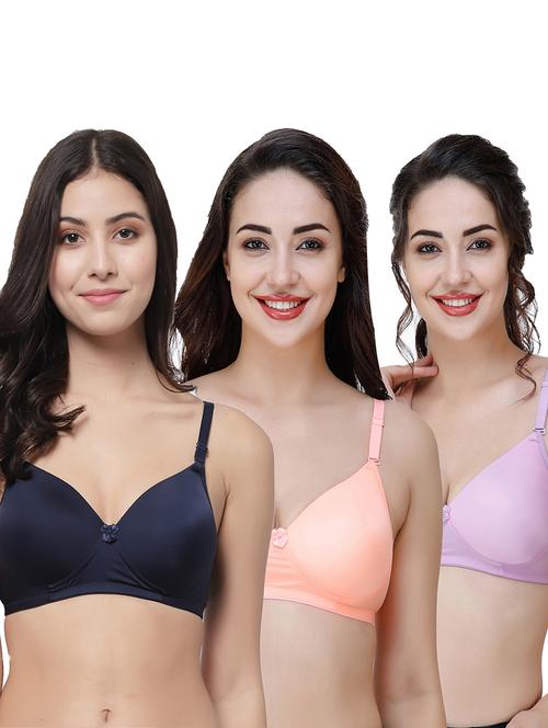 women pack of 3 solid t-shirt bra - 21706607 - Very Small Image - 1