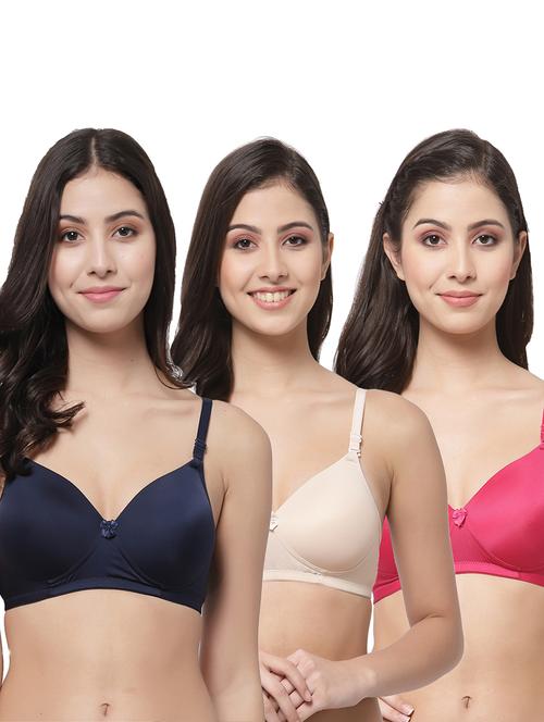 women pack of 3 solid t-shirt bra - 21706622 - Very Small Image - 1