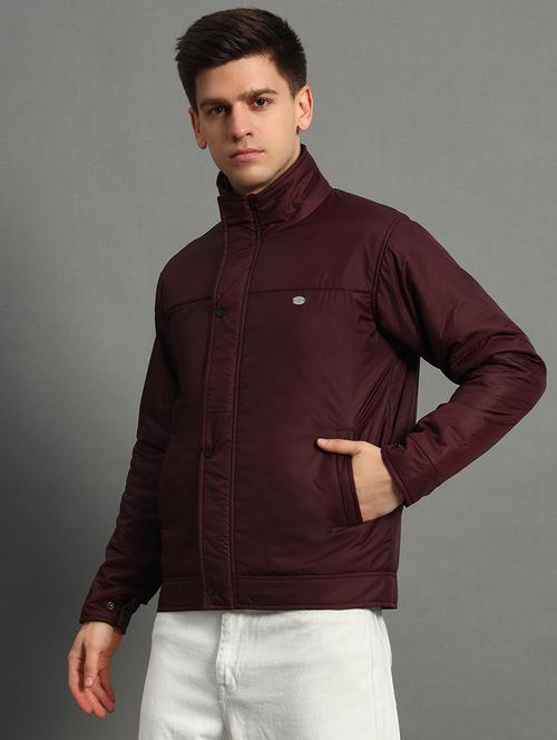 men long sleeves solid bomber jacket - 21706696 - Very Small Image - 1