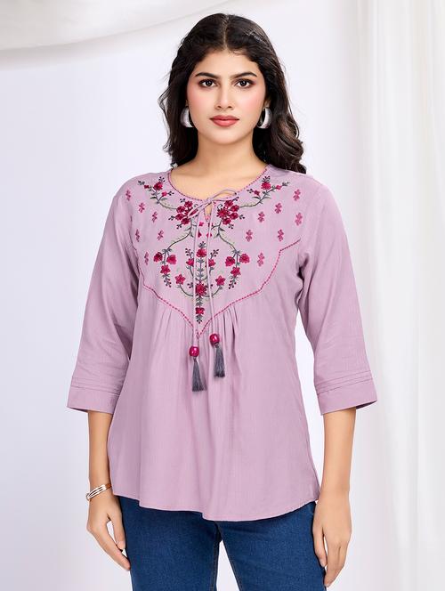 women embroidered three quarter sleeve a-line kurta - 21707317 - Very Small Image - 1