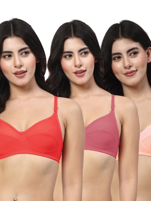 women pack of 3 solid regular bra - 21707616 - Very Small Image - 1