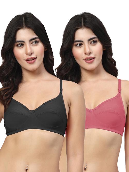 women pack of 2 solid regular bra - 21707641 - Very Small Image - 1