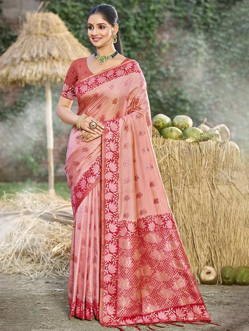 women self design banarasi saree with blouse - 21708839 - Very Small Image - 1