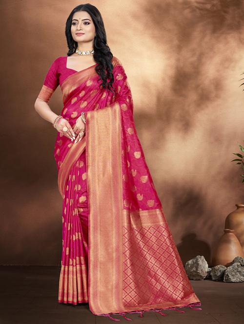 women self design banarasi saree with blouse - 21708878 - Very Small Image - 1