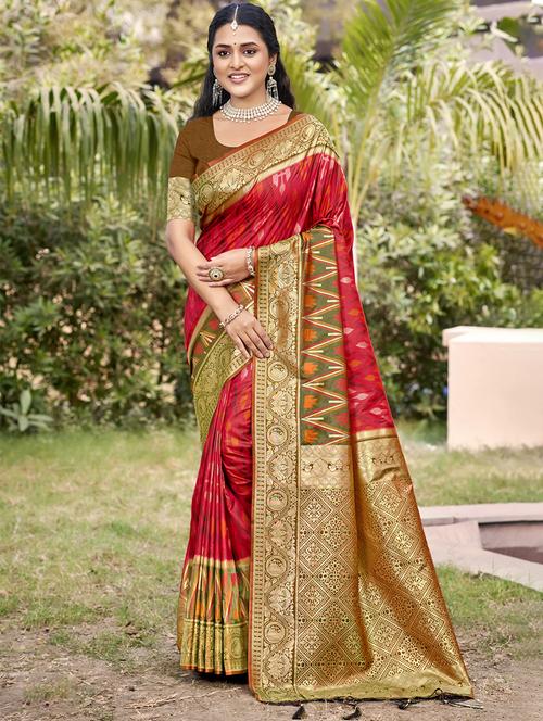 women self design bordered saree with blouse - 21708918 - Very Small Image - 1