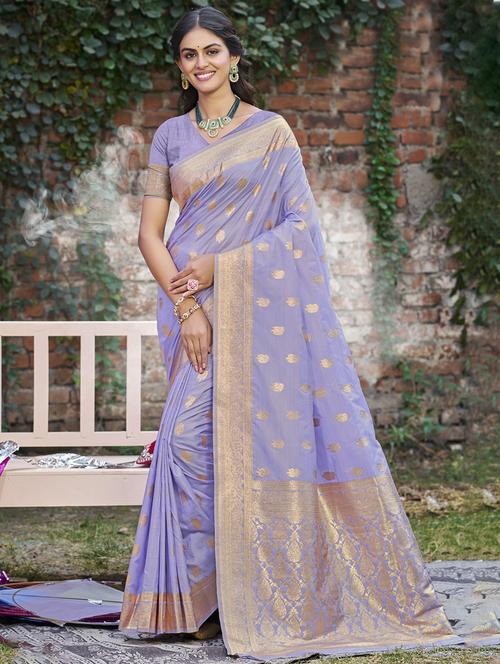 women self design banarasi saree with blouse - 21708932 - Very Small Image - 1