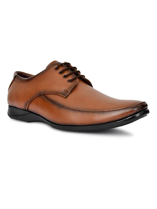 men tan solid lace-up derby - 21710174 - Very Small Image - 1