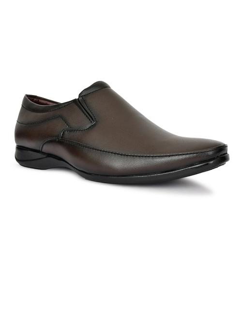 men brown solid slip on formal shoes - 21710176 - Very Small Image - 1
