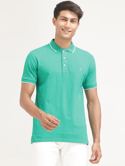 green poly cotton front print tshirt - 21710307 - Very Small Image - 1